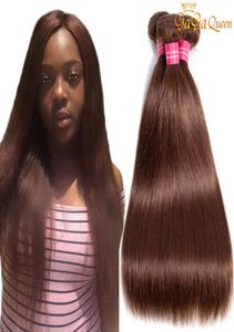 Brésilien Vierge raide 2 4 Color 100 Remy Remy Right Straight Brown Human Hair Weave Bundles4746299