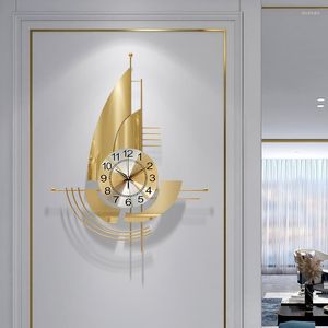 Relógios de parede Modern Minimalist Clock Room Home Fashion Restaurant Restaurant Light Luxury decorativo