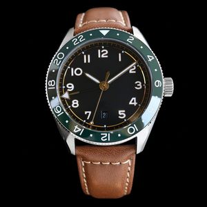 Longiness Movement Watch Automatic Watches Mens 42mm Round Bezel Leather Business armbandsur Montre de Luxehigh Quality Shop Original