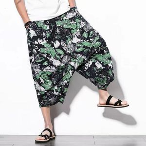 Tute da uomo Summer Fashion Style Thai Trend Off Gear Pantaloni larghi in cotone e lino 7 Cent Nepal Large Size Loose Casual Lanter 221122