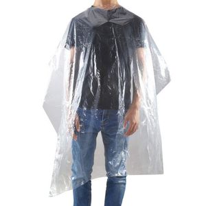 100pcs/Set Transparent Apron Disposable Waterproof Hair Cape Hairdressing Cutting Hair Cloth Salon Barber Gown Cape Barber Tools 90x60cm