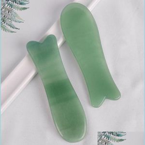 Face Massager Beauty Product Fish Shape Face Lift Guasha Mas Facial Tool Jade Gua Sha Board Drop Delivery Health Dhlto