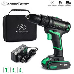 Electric Drill 21V Wireless Impact Screwdriver Hand 1500 MAh Lithium Battery Cordless Home Diy Power Tools 221122