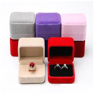 Pudełka biżuterii pudełko biżuterii Veet podwójny pierścień pudełka na wyświetlacze
