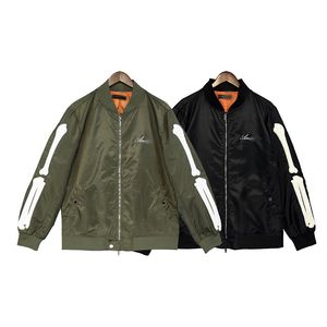 Jackets para hombres Patrón de bordado de hueso nuevo Contraste de contraste Tendencia de la personalidad de las chaquetas para mujeres
