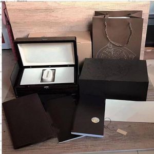 Original Matching Papers Security Card Gift Bag Top Wood Watch Box for PP Boxes Booklets Watches Print Custom Card watch case267M