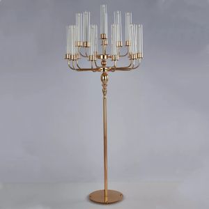 Candle Holders Candelabras Wedding Table Centerpiece Luxury Candelabrum Metal For Home Decoration