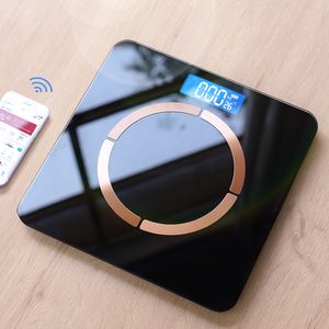 Escalas de peso corporal Banheiro inteligente sem fio escala digital Balance de água BMI Analisador de composição Connect Smartphone Bluetooth 221121