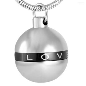 Pendant Necklaces MJD8722 Men Women Forever Love American Round Ball Perfume Bottle Charm Memorial Cremation Jewelry Couple Necklace