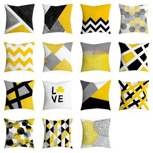 Pillow Leaf Yellow Pineapple Cover Sofa Car Waist Throw Case Home Decor Covers Cojines Decorativos Para