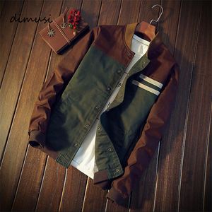 Couro de couro masculino Dimusi Autumn Mens Bomber Moda