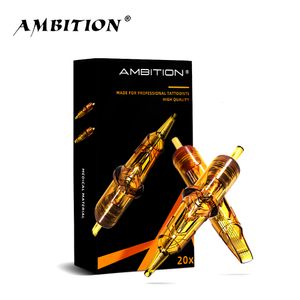 Dövme İğneleri Ambition Altın Zırh Kartuşu RL Makineler İçin Tek Kullanımlık Sterilize Güvenlik İğnesi 20 PCS 221122