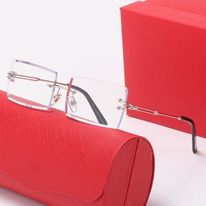 Дизайнерские солнцезащитные очки для женщин Carti Glasses Rimless Rime Fashion Athlety Gold Silver Lins