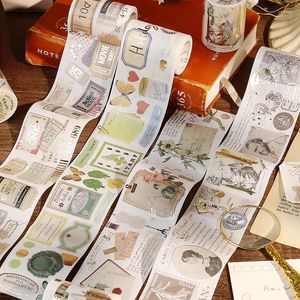 Present wrap vintage europeiska bokst￤ver filmbiljett blomma washi papper klisterm￤rke diy dagbok journal dekoration etikett klisterm￤rken scrapbooking