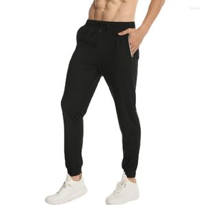 Men's Pants 4XL Summer Men Ice Silk Pocket Casual Slim Thin Trousers Plus Size Loose Streerwear Sports Joggings Running Sweatpants