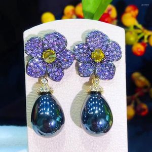 Dange oorbellen Missvikki Hoge kwaliteit Black Pearl Drop For Women Wedding Geometric Earring Brincos Vrouw DIY Fashion Jewelry cadeau