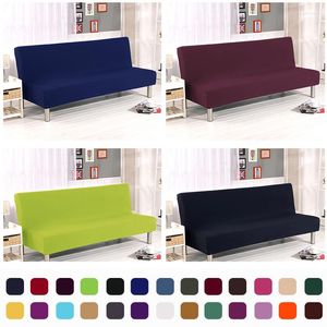 Chair Covers Universal Armless Sofa Bed Cover Solid Color Folding Modern Slipcovers Stretch Couch Protector Elastic Futon