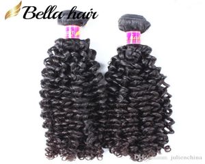 Bella 2PCSlot Peruansk Curly Human Hair Top Quality Extensions Natural Color Bundles7187799