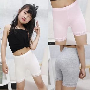 Sommar mode barn modal bomullshorts spets korta leggings för flickor säkerhet byxor baby korta tights b23