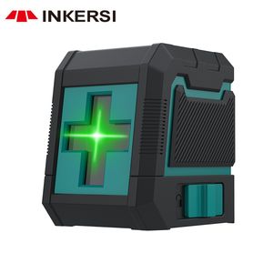 INKERSI New 2 Lines Green Red Laser Level Self Levelling nivel laser Horizontal Vertical Cross-Line 1 4 inch Threaded mount