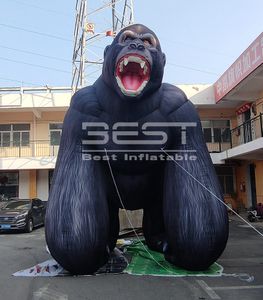 8m Özel Dev Reklam Şişirilebilir Büyük Bir Dekorasyon için Goril Modeli Kral Kong Bitki Şişirilebilir Heykel