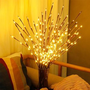 Decora￧￵es de Natal 20LED LED Willow Branch Lamp Battery Powerd Home Decorative Ornaments Tree 221123