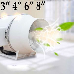 Other Home Garden Kitchen Appliance Parts 3"4"6"8" Exhaust Fan Home Silent Inline Pipe Duct Bathroom 220V Extractor Ventilation Toilet Wall Air Cleaning