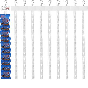 Station Hanging Display Strips Hooks Merchandise Display Clip on Strip with Label Header for Retail Store Supermarket