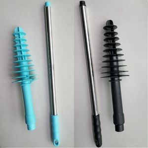 Other Bath Toilet Supplies Sewer Pipe Clogging Piston Type Dredge Device Long-Handled Flexible Brush Plunger Household Tools 221123