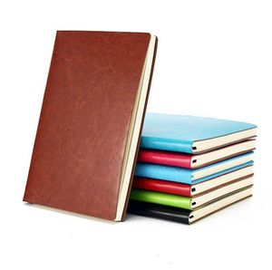 F￤rgglada PU -l￤der anteckningsbok A5 Notepads Travel Journal Set Writing Diary ￤mnesbokar Journaler f￶r resen￤rstudenter och kontorsfodrade papper SN312