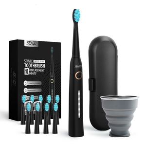 Szczoteczka do zębów Seago Sonic Electric Tooth Brush USB ładowalne dla dorosłych wodoodporne ultradźwiękowe automatyczne 5 tryb z obudową podróżną 221121