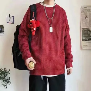 Men's Sweaters Designs Korean Fashion Sweaters Men Autumn Solid Color Wool Sweaters Slim Fit Men Street Wear Mens Clothes Knitted Sweater Men P z240606