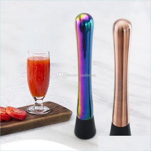 Altri prodotti da bar Acciaio inossidabile Martello per ghiaccio tritato Cocktail Stick Bevanda mista Bicchieri da cucina Set da vino Strumenti da bar Drop Delivery H Dhrdy