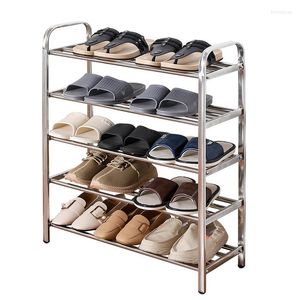 Clothing Storage Stainless Steel Shoe Rack Household Door Assembly Multi-Layer Simple And Easy To Rust Dormitory