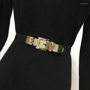 Kemerler Kadın Kemer Avrupa Basit Metal Kaplama Pim Tokası Her Tür Bel Kestme Elastik Uyum 65-85cm