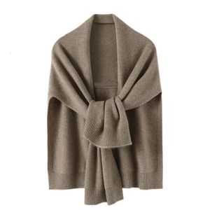 Kvinnors stickor Tees sjal stickade toppar Cape Autumn Winter Korean Fashion Sweter Damski Warm Wild Solid Scarf Cardigan Poncho Ropa Mujer 221123