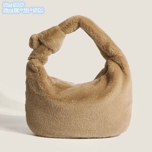 Großhandel Fabrik Damen Umhängetaschen 5 Farben Winter weiche Lammwolle Wolke Tasche süße kleine frische Plüsch Mode Handtasche Persönlichkeit Leder Geldbörse 988#