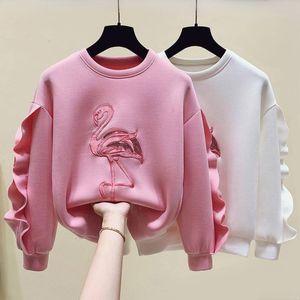Pullover Girls Ubrania Autumn Hafted Sweater Koreańska wersja dla dzieci Modna koszula