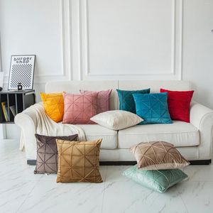 Kissen Luxus Samtbezug Einfarbig S Home Decor Überwurfbezüge für Sofas Dekoration Modern