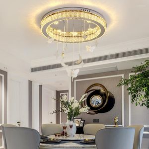 Tavan Işıkları Modern LED lambalar Oturma Odası Yatak Odası Lüks Krom Avizeler Fikstür Mutfak Adası Yemek İç Mekan Işık