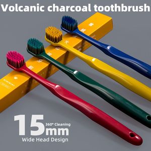 Toothbrush Ykelin Volcanic Charcoal Widen Soft Eco Friendly Portable Fiber bursh Premium Oral Hygiene Care Drop 221121