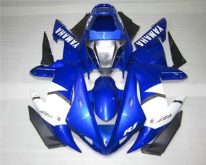 Injektionsgjuten motorcykelmässa för Yamaha YZF R1 2002 2003 Blue White Fairings Set YZF R1 02 03 OT586224841
