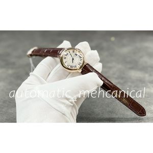 premium Women Watches 33mm Genuine Lether Strap Geometric Ladies Roman Number Quartz sapphire glass Wristwatch Montre De Luxe