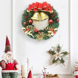 Decora￧￵es de Natal Arranjo Garland Ornamento Wrinal Decorative 30cm Decora￧￣o de Bow Decoration Hogar U3 221123