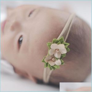 Оболочки 3PCS/SET BABY FLOWER HAIS HAIR BAND Elastic Fashion Accessories для детей младенцы бросают ювелирные украшения для волос Dhagm