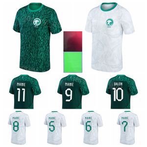 Nationslag Soccer 12 Saud Abdulhamid-tröjor Saudiarabien 8 Abdulelah al-Malki 5 Ali al-Bulayhi Mohammed al-Owais Yasser al-Shahrani fotbollskjorta Kits World Cup