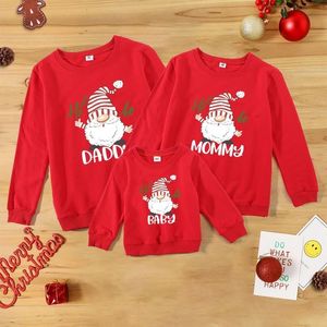 Family Matching Outfits Christmas Sweatshirt Xmas Sweaters Mother Father Daughter Son Women Men Couple Jersey Kids Winter Jumper 221122