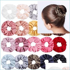 Pony Tails Holder Fashion Scrunchies Hair Ring Pony Tails Holder Elastics Ties Suitable For Women Girls Gift Drop Delivery Jewelry H Dh6Ej