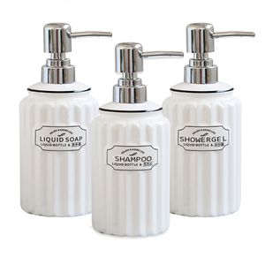 Liquid Soap Dispenser Ceramic Hand Sanitizer Bottle Shower Gel Shampoo Lotion Press High-end Bathroom Storage 221123