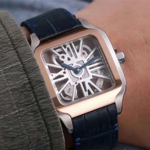 Assista Automático Mecânica Bracelete Impermeável a Água 39,8mm Empresa Anterior Anterior Hollow Out Boutique Wrist Montre de Luxe